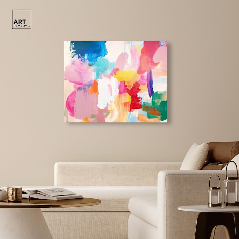 Pastel Riot II Colorful Canvas by Art Remedy, Gallery Wrapped
