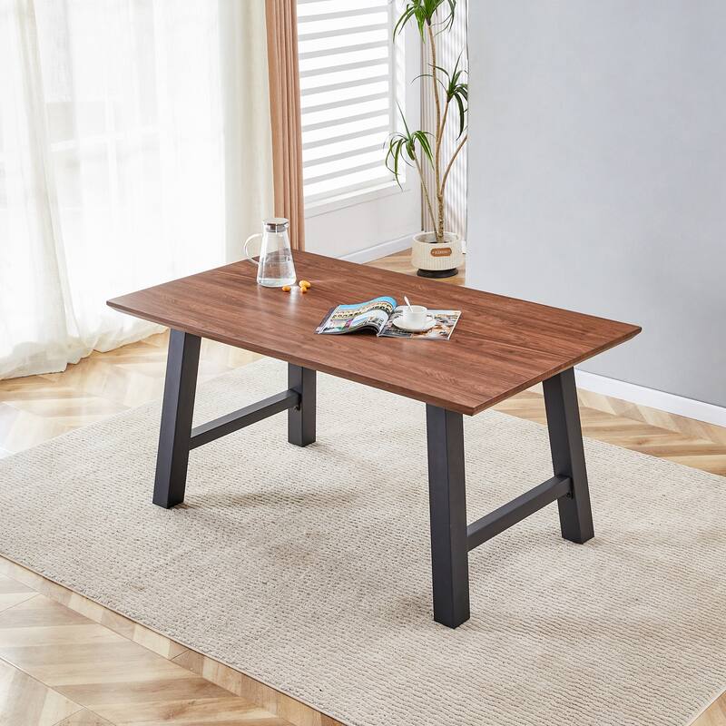 Rectangle MDF Dining Table Set for 4-6 People，High quality and durable