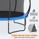 preview thumbnail 7 of 15, Outdoor Trampoline with Net Ladder and Curved Poles for Kids & Adults
