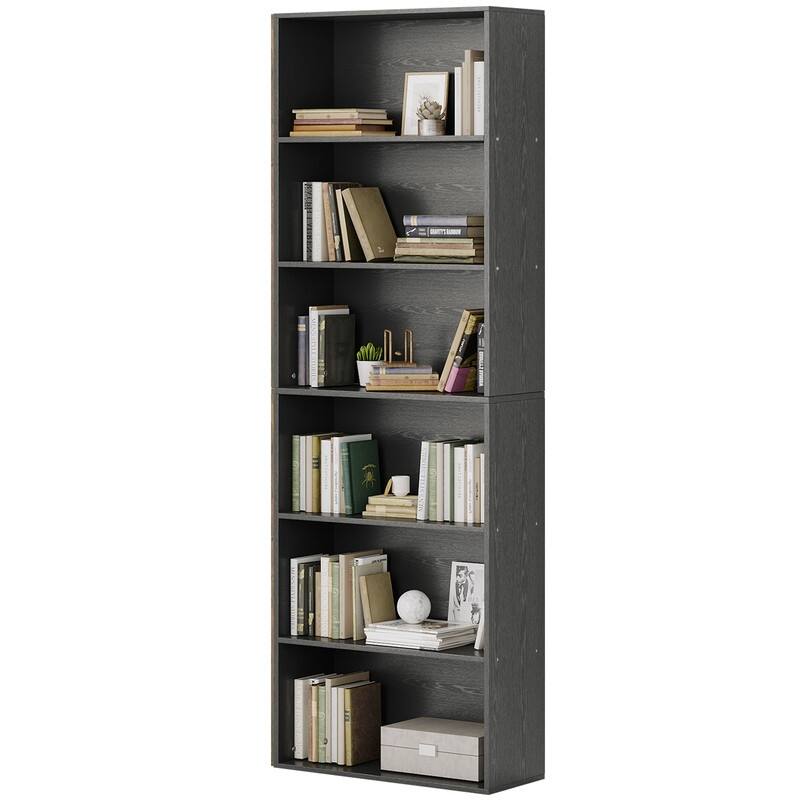 Modern Minimalist Storage Shelf - 6 Tiers, MDF Build