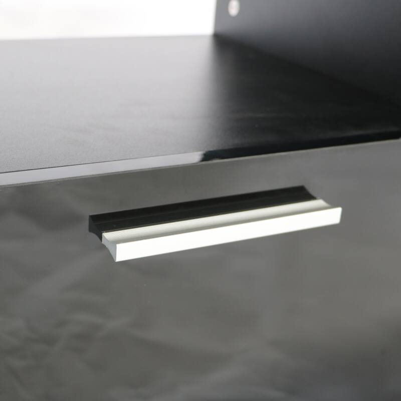 Modern 51-Inch TV Stand with 16-Color RGB LED Lights, Remote Control, and Storage Drawers for TVs up to 55 Inches.