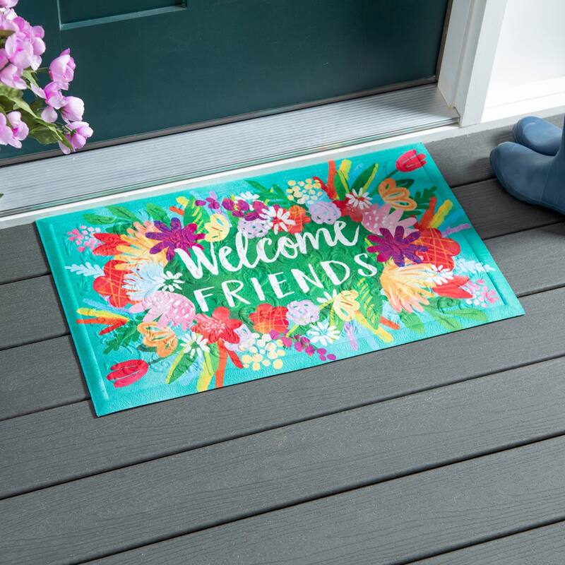 Embossed Mat, Welcome Friends