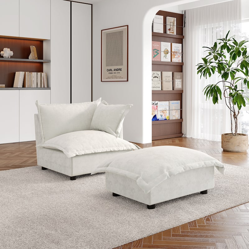 Double Layer Cushion Comfy Cloud Modular Sectional Sofa Set