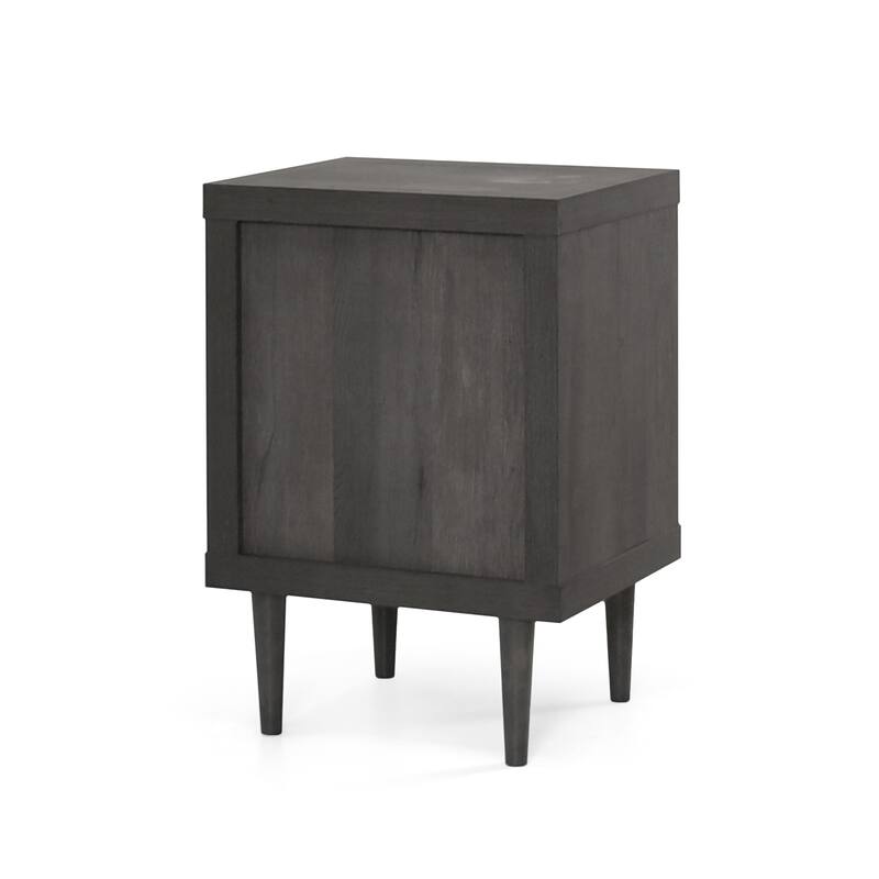 Iconic Nightstand with Wood-Like Frame, One Drawer, and Shelf