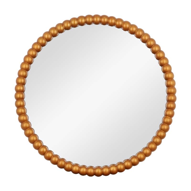 Signature Farmhouse Beaded Round Wall Mirror