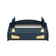 preview thumbnail 10 of 26, Playful Design Race Car-Shaped Twin Size Platform Bed with Wheels,Sturdy Wood Construction and Storage Space
