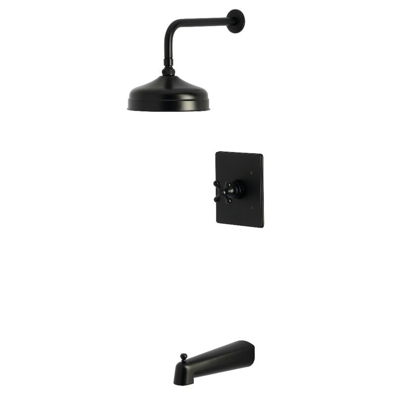 Kingston Brass Single-Handle Pressure Balanced Tub and Shower Faucet - Matte Black