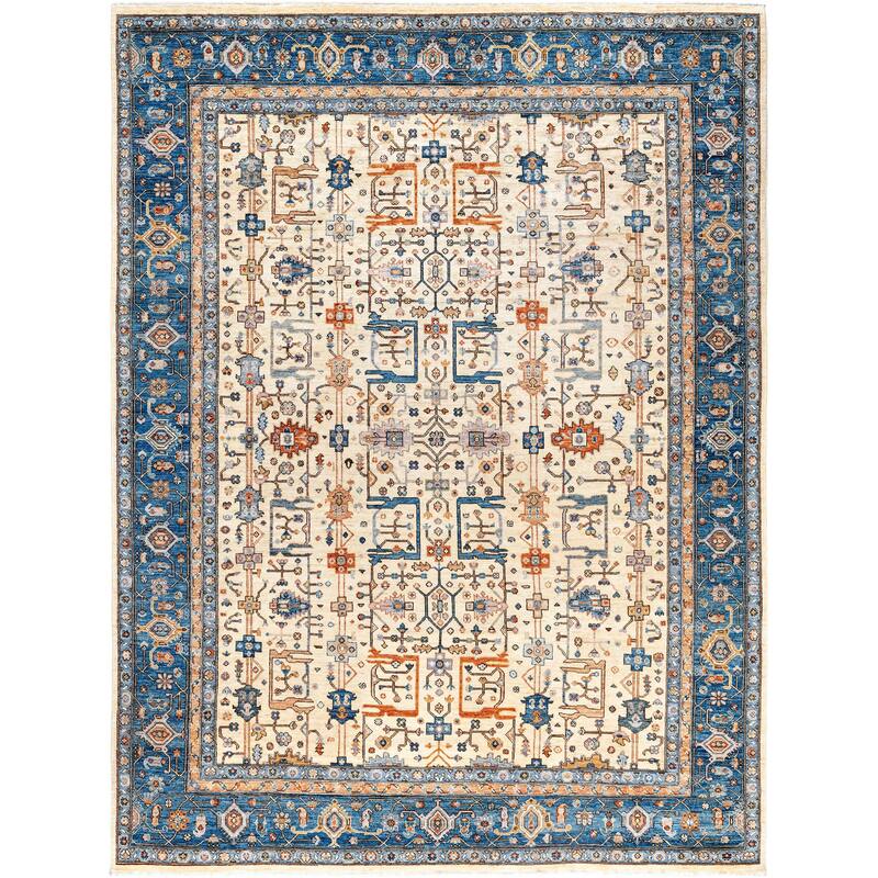 Serapi One-of-a-Kind Hand-Knotted Area Rug - Ivory - 9' 0" x 11' 10"