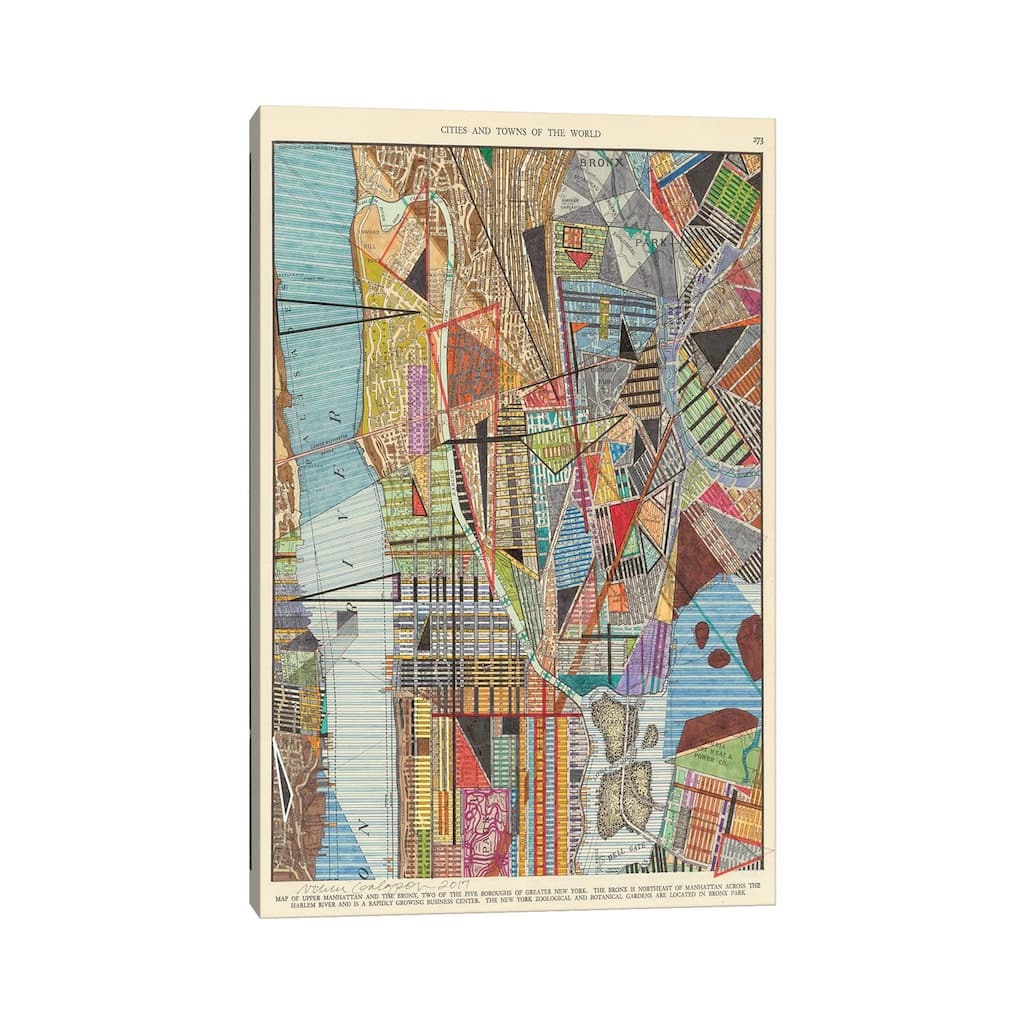 iCanvas "Modern Map of New York I" by Nikki Galapon Canvas Print