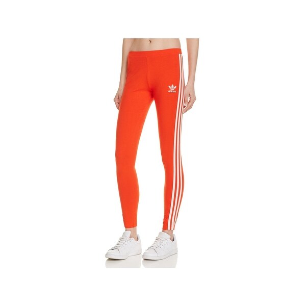 orange adidas leggings