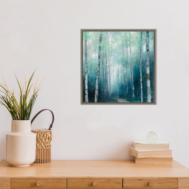 To the Woods (Trees) by Wild Apple Framed Canvas Art
