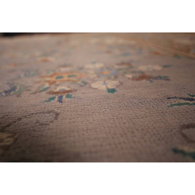 Gray Tabriz Persian Vintage Area Rug Handmade Wool Carpet - 9'6" x 12'9"