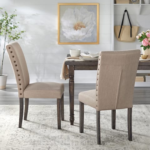 Simple Living Burntwood Parson Chair (Set of 2)