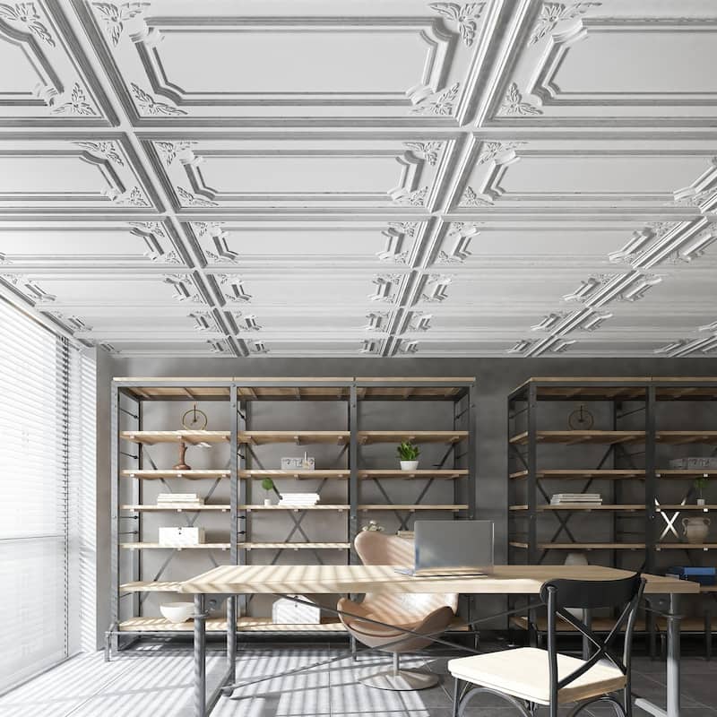 Art3d 12-Pack 24"x48" PVC 3D Wall Panel & Drop Ceiling Tiles, Cover 96 Sq.Ft.