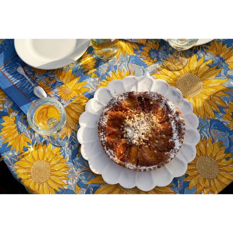 Couleur Nature Sunflower Tablecloth - Yellow/Blue
