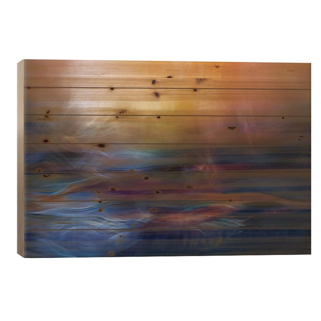 Inner Peace Print On Wood by Willy Marthinussen - Multi-Color