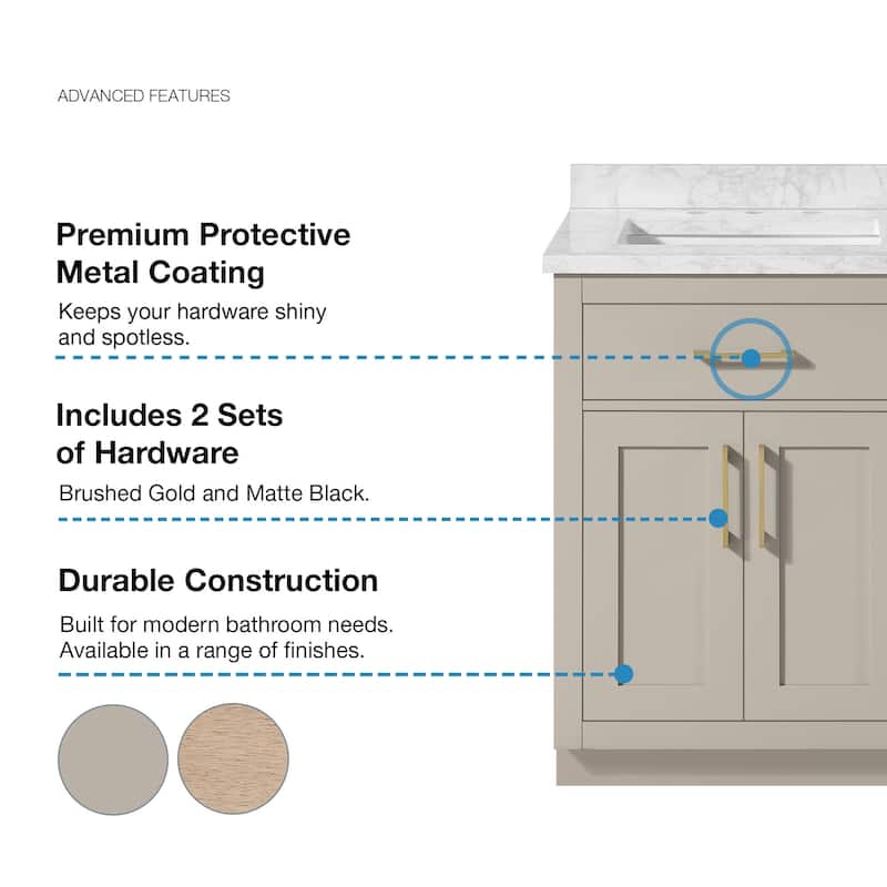 Athea Bathroom Vanity with White Engineered Marble Top