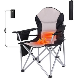 Heated Camping Chair Heated Chair Ski Chair Folding Chair Extra Wide Thick Padding Heavy Duty with Cooler Bed Bath Beyond 37067392