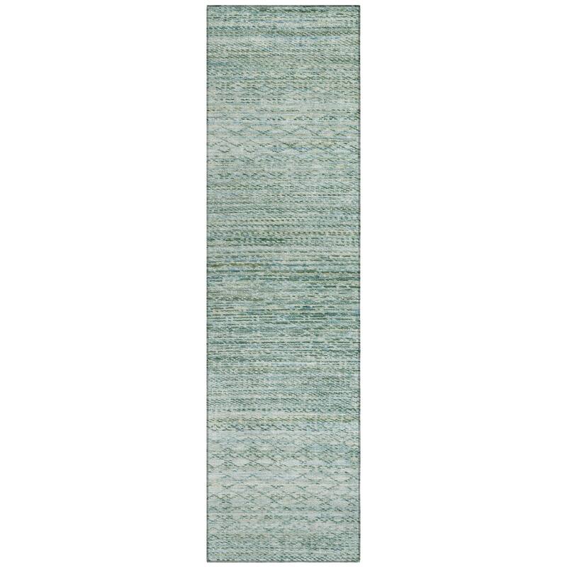 Machine Washable Indoor/Outdoor Modern Trellis Chantille Rug