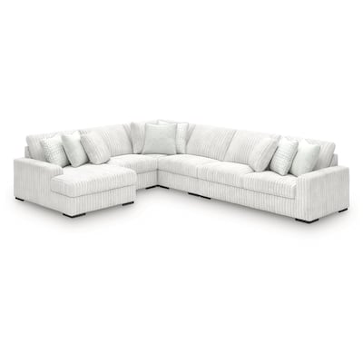 Signature Design by Ashley Stupendous White 5-Piece Sectional with Chaise