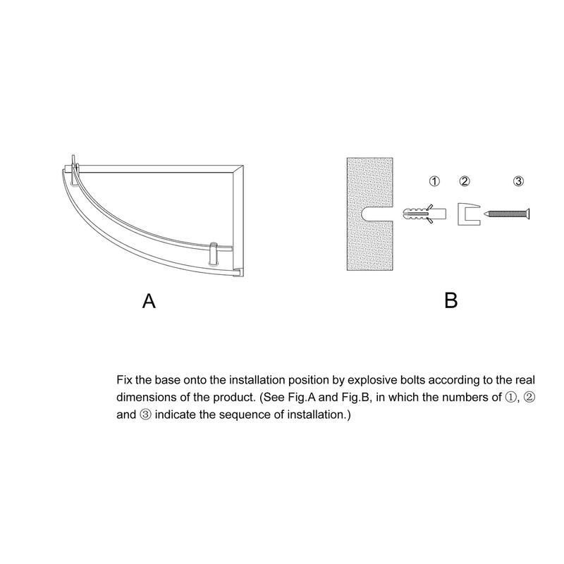 Dowell 2008/001 Series Corner Glass Shelf