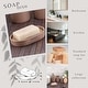 preview thumbnail 41 of 59, Chic Polyresin Soap Dish with Draining Bamboo Insert - 5 L x 3.4 W x 1 H