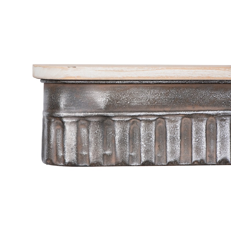 Metal and Wood Wall Shelves