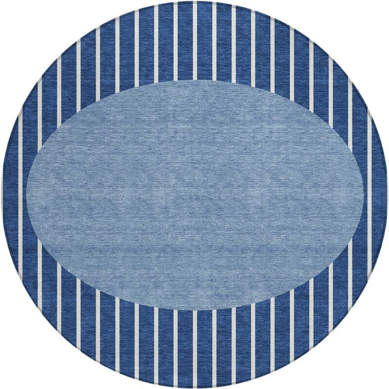 HomeRoots Striped Transitional Rectangle Outdoor Rug