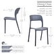 preview thumbnail 33 of 39, Porthos Home Brody Stackable Dining Chairs Set Of 2, Overall Plastic
