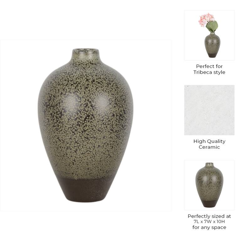 Ceramic Sculptural Vase with Textured Organic Design Modern Accent