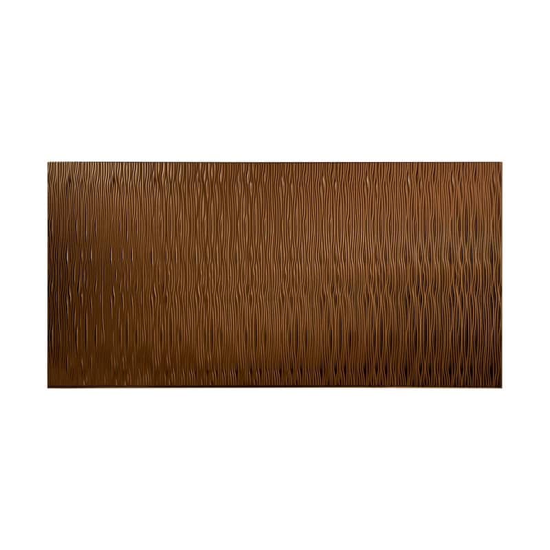 FASÄDE Waves Vertical 4-foot x 8-foot PVC Wall Panel in Oil Rubbed Bronze - 4 x 8