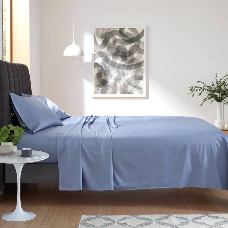 Clean Design Home x Martex 400 Thread Count Blue Sheet Set