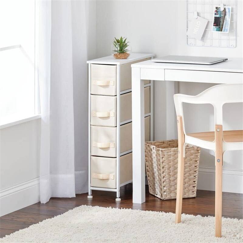 Dresser Storage Tower Stand - Cream/White
