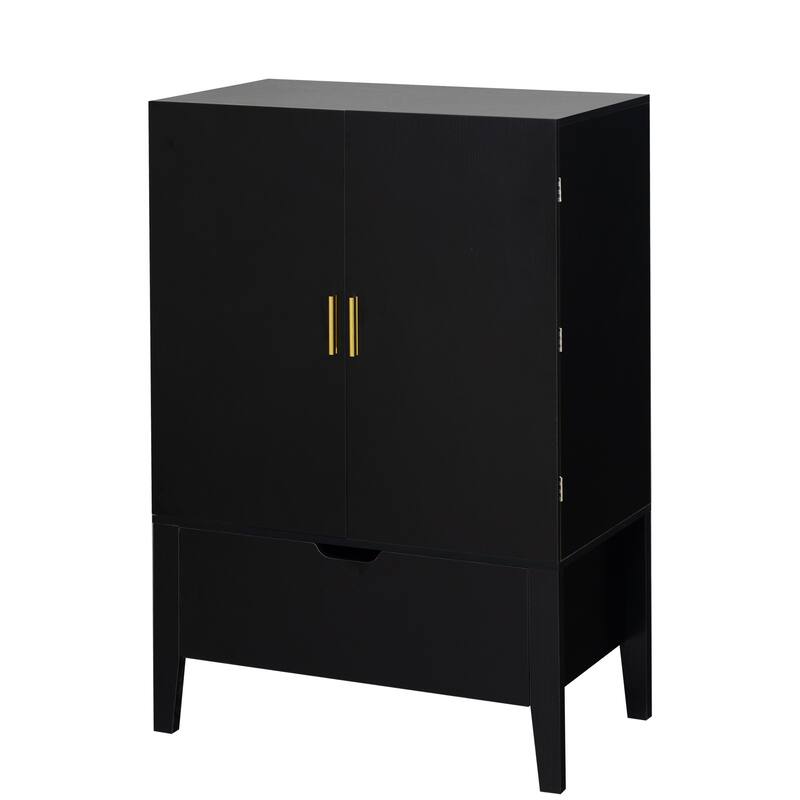 Bar Cabinet,Wine Bar Cabinet,Liquor Credenza,Sideboard with Wine Racks & Stemware Holder,Wine glass holder,Metal handle