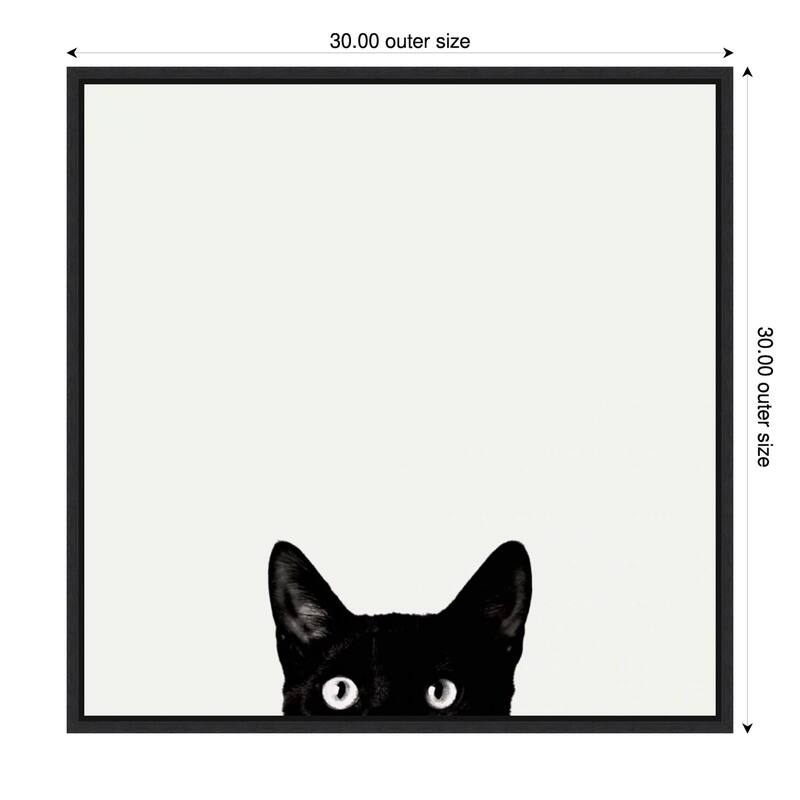 Curiosity Framed Canvas Wall Art Print - 30 x 30 in