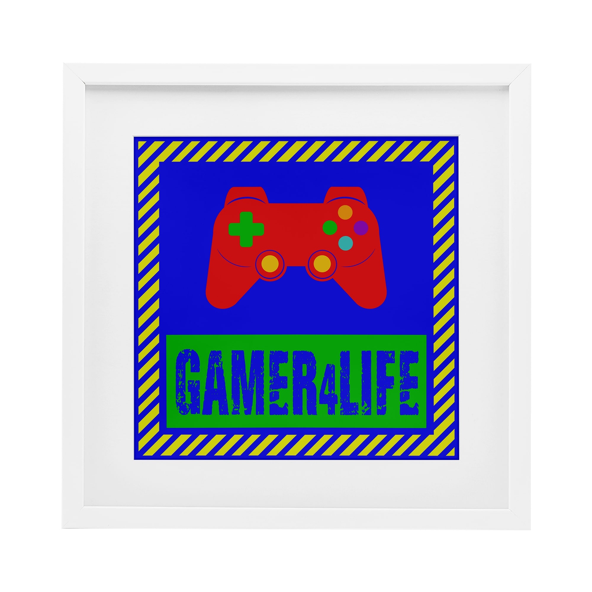 Stupell Gamer 4 Life Under Glass Framed Design By Marcus Prime