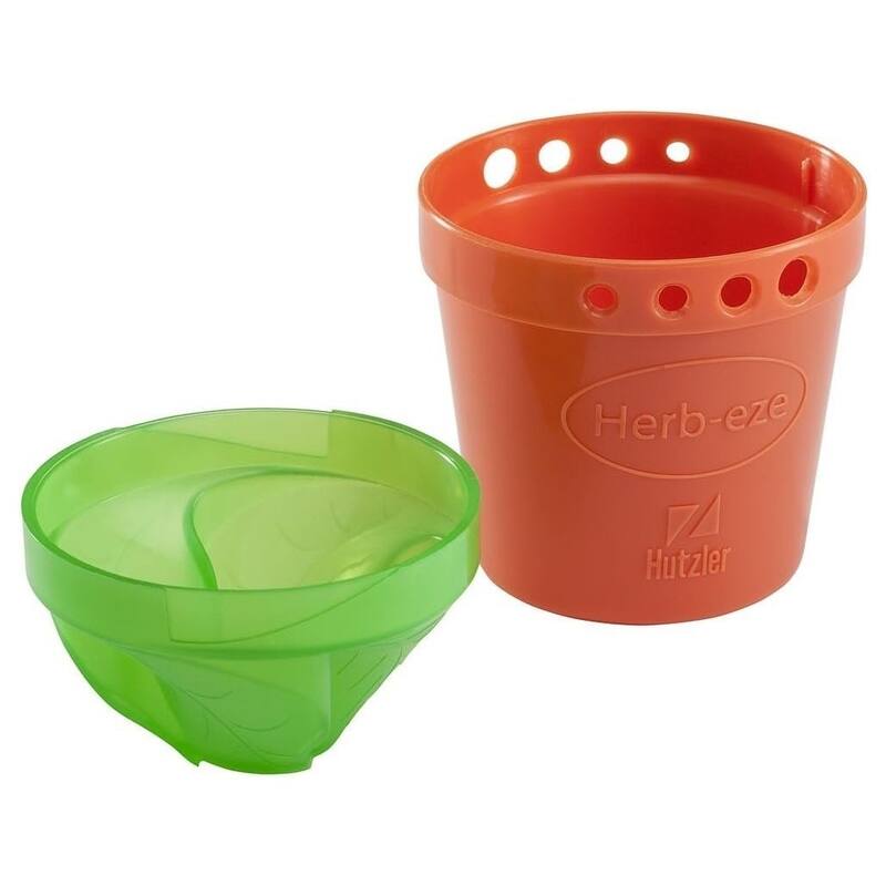 Hutzler Herb-Eze Herb Stripper & Freezer Storage Container - Strip, Measure, Collect and Store Fresh Herbs