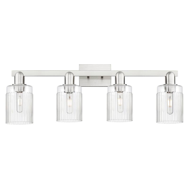Innovations Lighting Endless Possibilities Arcadia - Hadley - 4 Light 32" Bath Vanity Light - Clear/Brushed Satin Nickel
