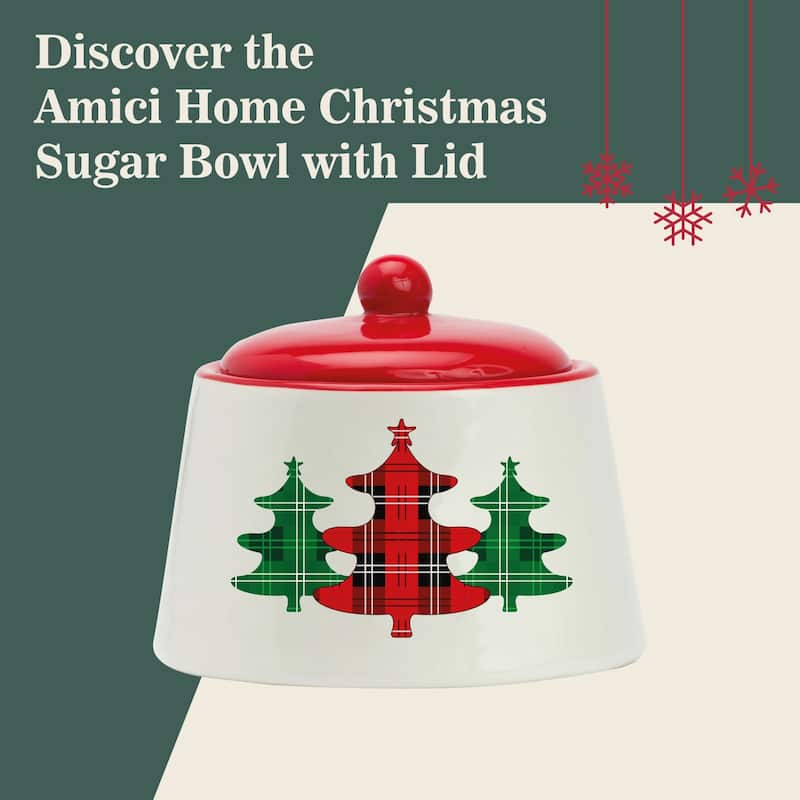 Amici Home Christmas Sugar Bowl - 8 oz