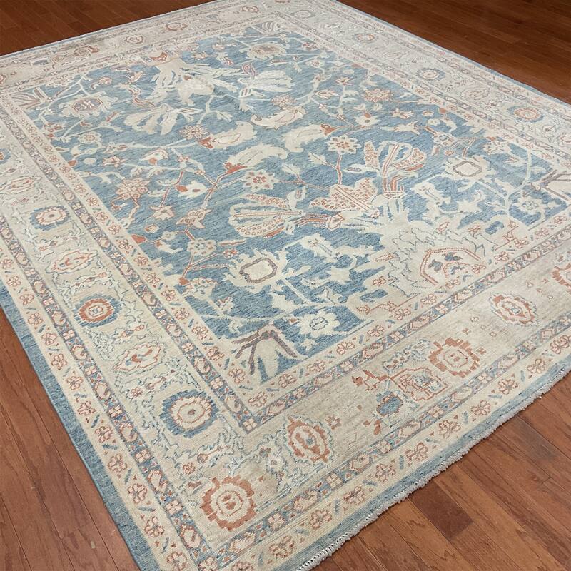 HERAT ORIENTAL Handmade Vegetable Dye Oushak Wool Rug - 8'3" x 10'1"