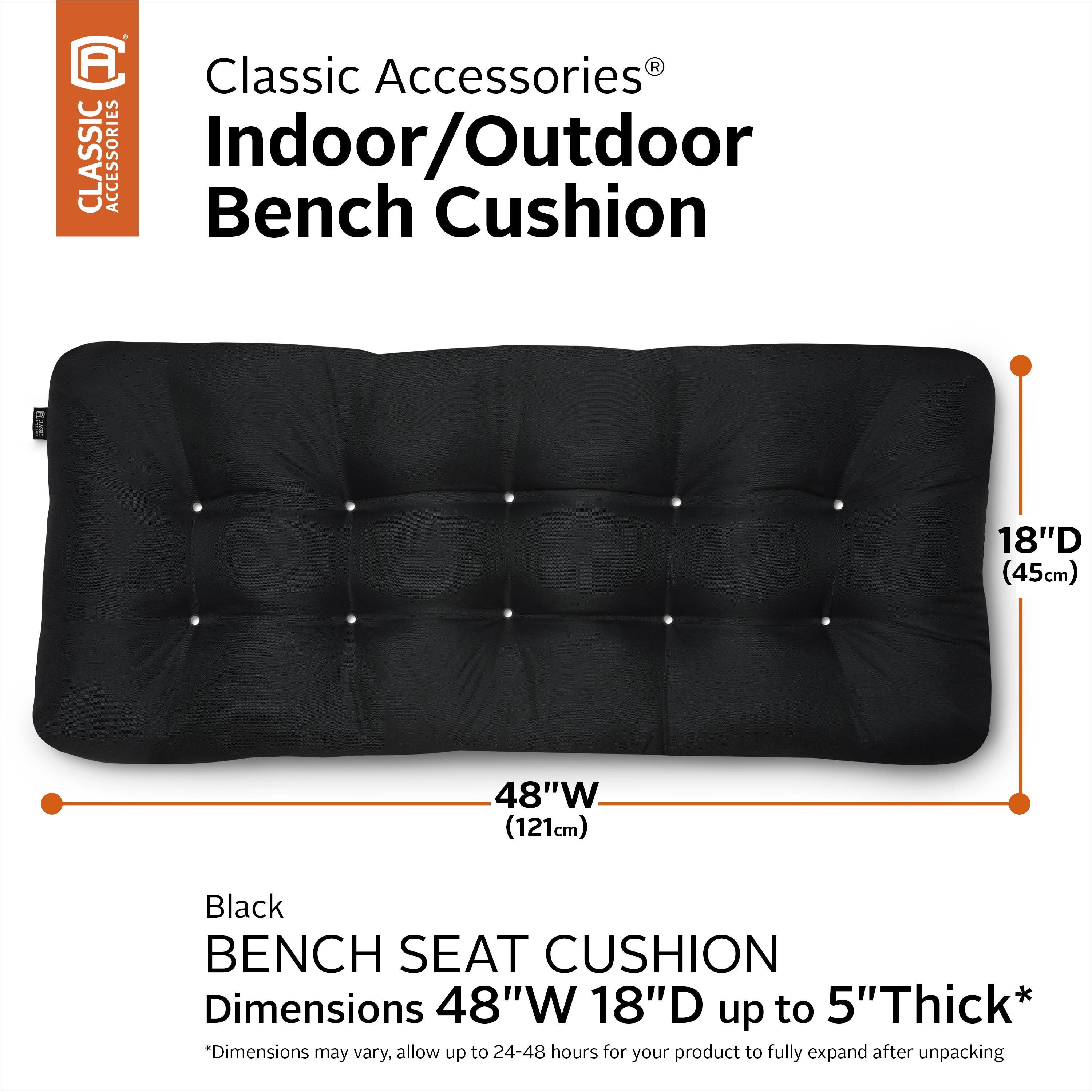 Water resistant bench new arrivals cushion