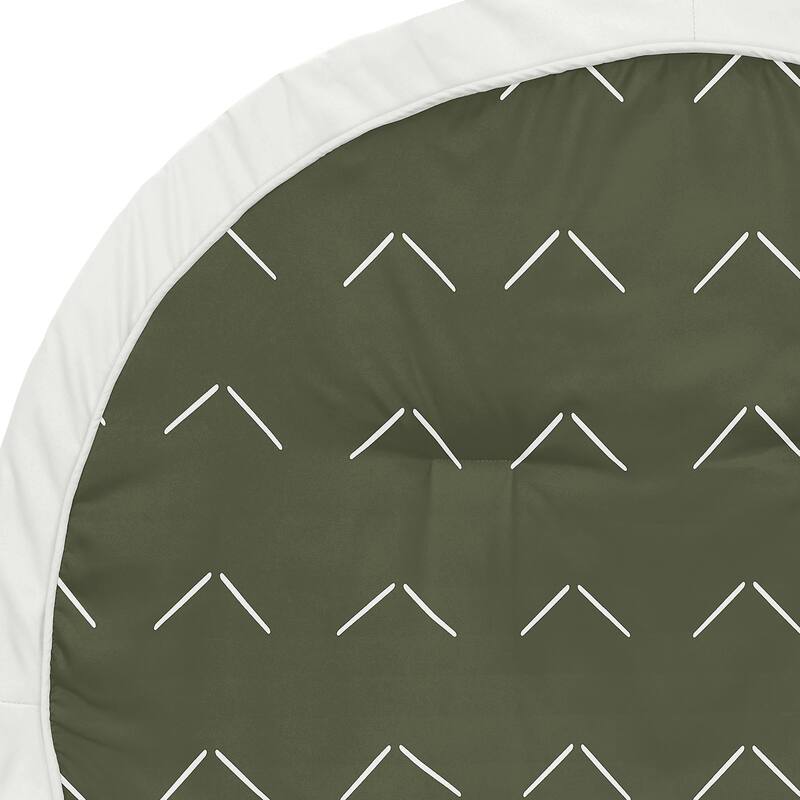 Sweet Jojo Designs Dark Green Boho Arrow Boy Girl Baby Tummy Time Playmat Hunter Sage Ivory Bohemian Gender Neutral Shabby Chic