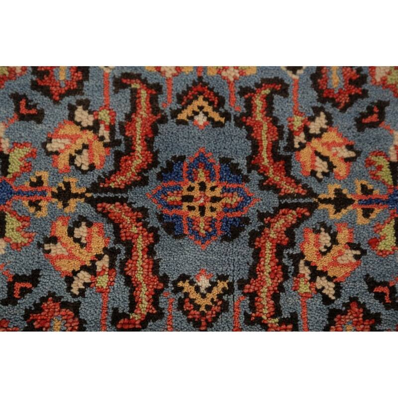 Light Blue Oushak Indian Foyer Rug Handmade Wool Carpet - 3'0"x 5'0"