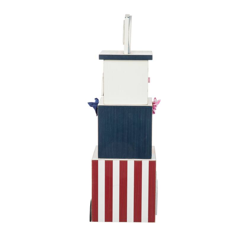 Glitzhome 24"H Double Sided Wooden Porch Decor Easter and July 4th