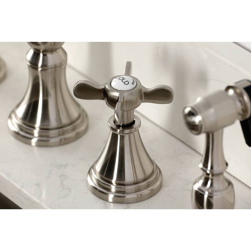 Kingston Brass KS279.BEXBS Essex 1.8 GPM Widespread Kitchen Faucet