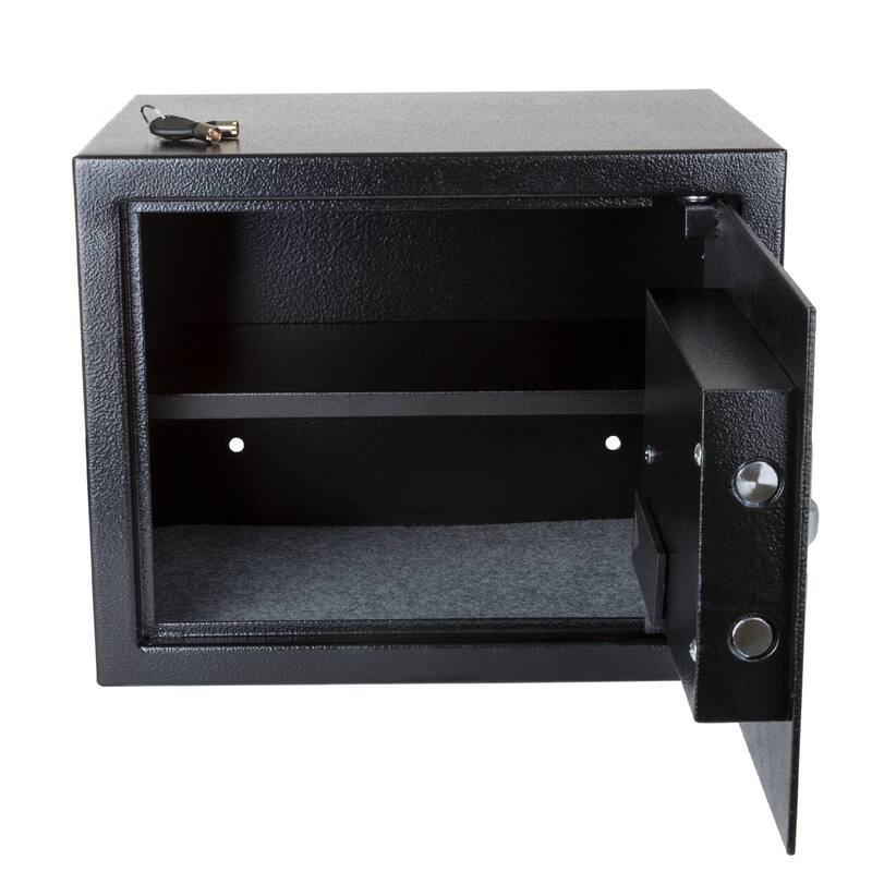 Digital Safe - Compact Steel Money Security Box with Electronic Keypad and 2 Manual Override Keys - Large Strongbox by Stalwart
