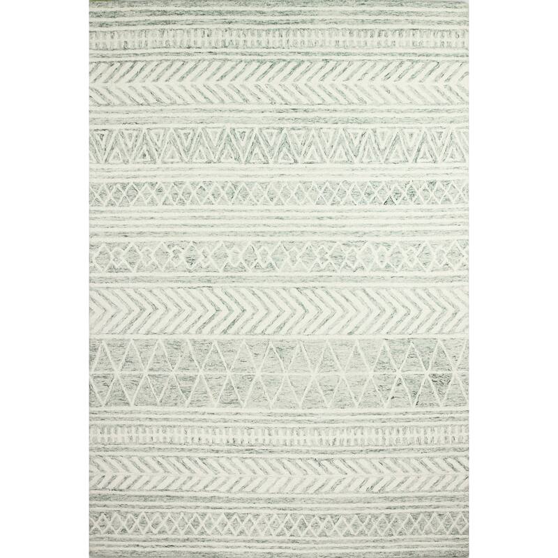 Bashian Nuncio Transitional Hand Tufted Area Rug - 3'6" x 5'6" - Green