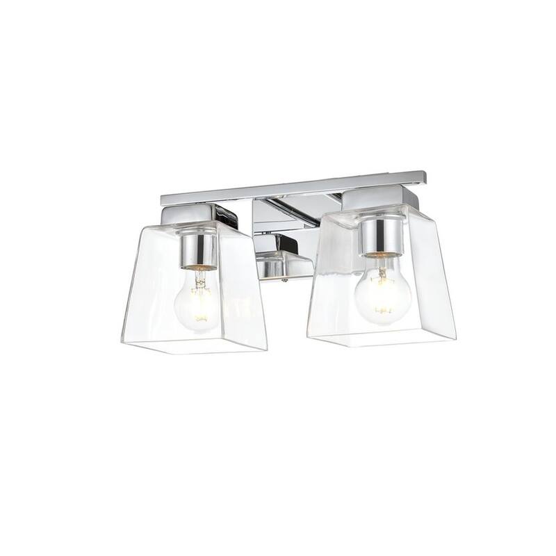 Merlin 1 Light Black and Clear Bath Sconce