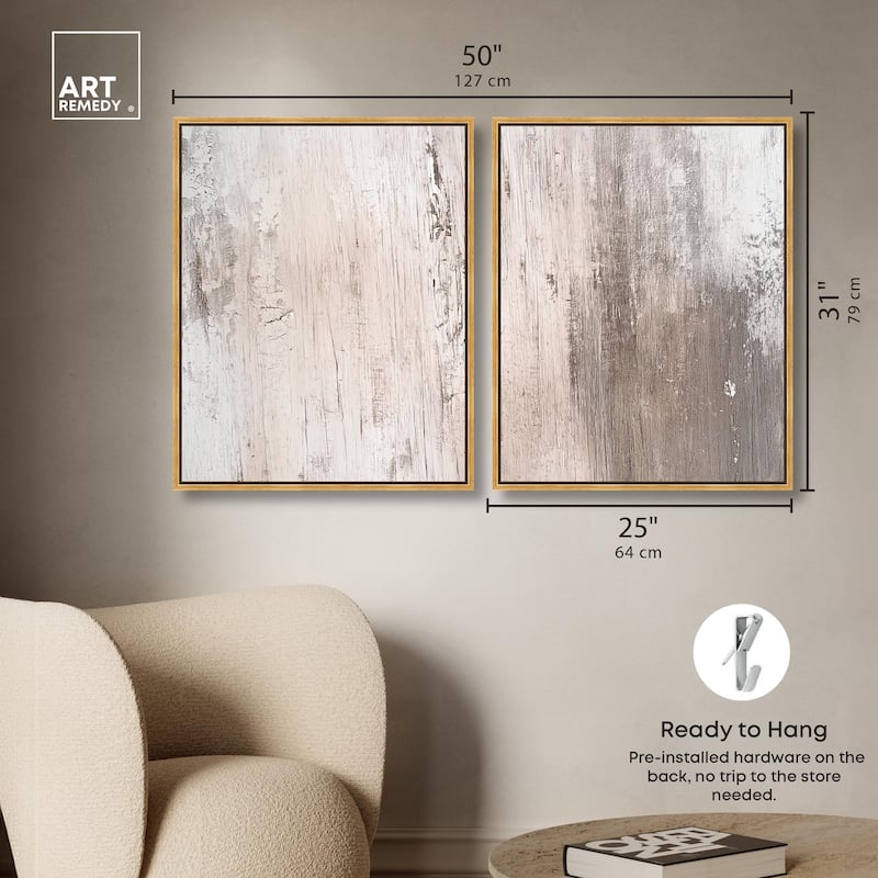 Striated Texture IV Canvas Set of 2 by Art Remedy