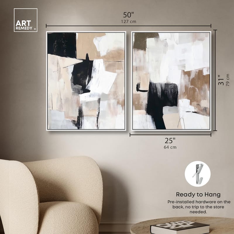 Endless Contrast Canvas Set of 2 by Art Remedy